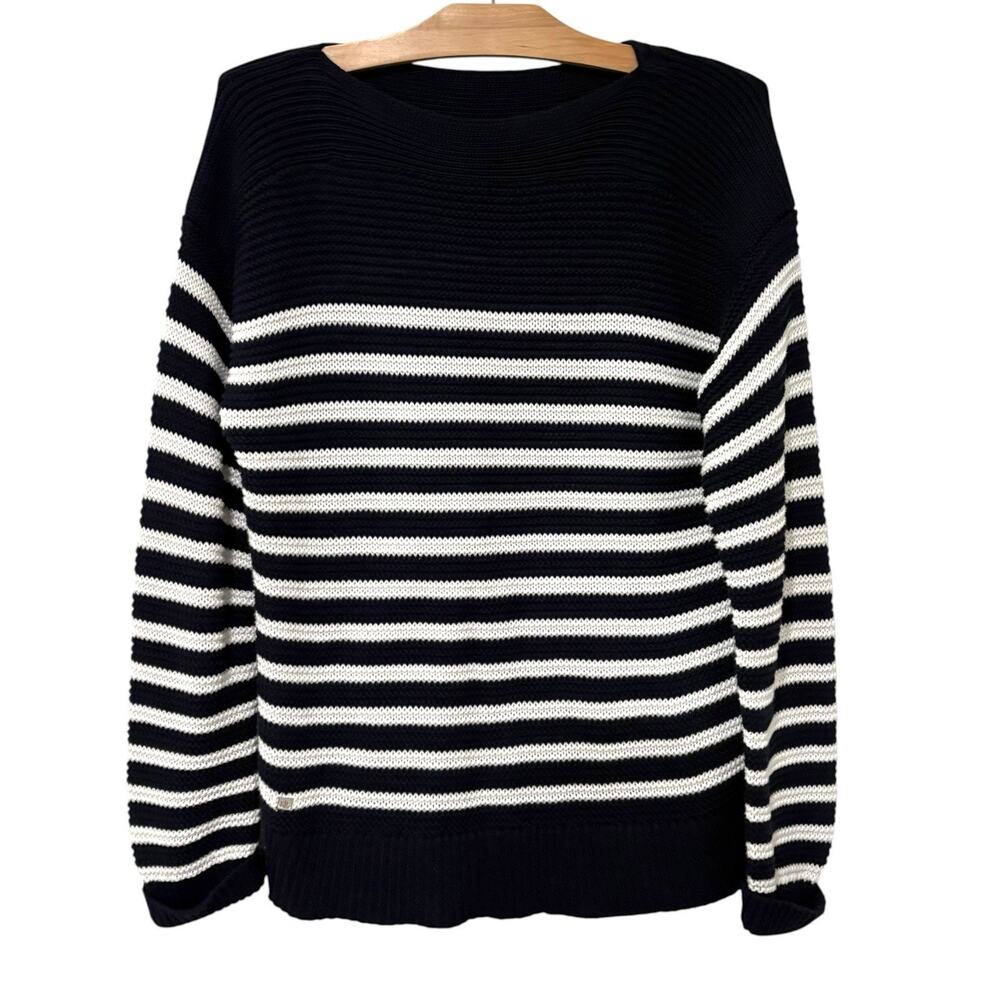 Lauren Ralph Lauren | Sweater Striped Long Sleeve Navy White Nautical- Medium